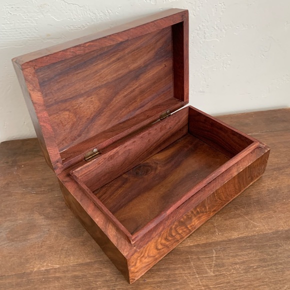 Celestial Stars and Moon Brass Inlay Jewelry Storage Box - Picture 3 of 11